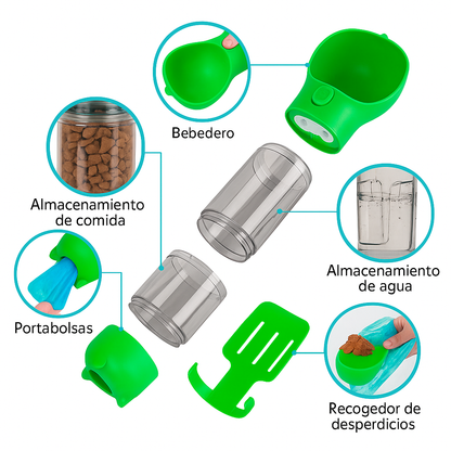 Botella multiuso 4 en 1 para tu mascota